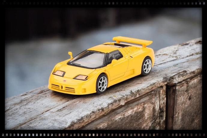 Bugatti EB110 SUPER SPORT 1995 GEEL (LHD) MINI GT 1:64