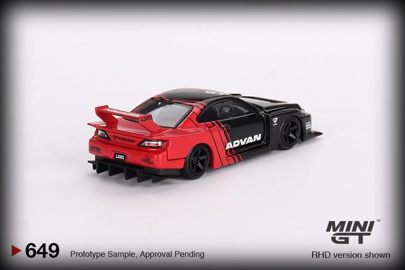 Load image into Gallery viewer, Advan Yokohama SET (Mercedes-Benz ACTROS W/ RACING TRANSPORTER 2023 - Nissan SILVIA S15 LB-SUPER SILHOUETTE BLACK 1999 - Paddock SERVICE TENT SET 2023) MINI GT 1:64
