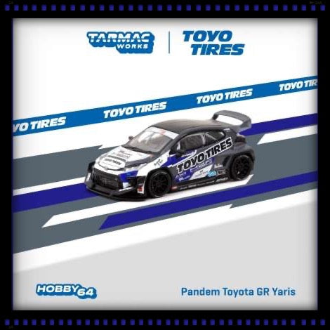 Load image into Gallery viewer, Toyota GR Yaris Pandem *TOYO Tires* Black/Blue TARMAC WORKS 1:64
