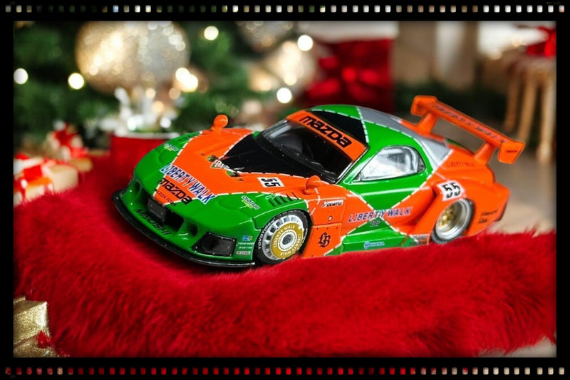 Laad de afbeelding in de Gallery-viewer, Mazda LBWK RX7 (FD3S) LB Super Silhouette Groen/Oranje INNO64 Models 1:64
