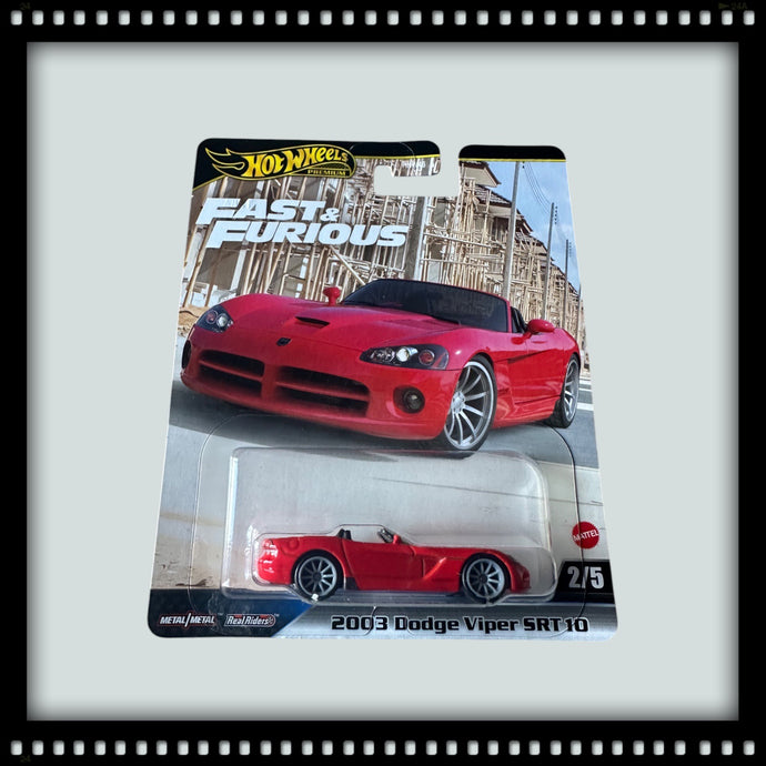 Dodge VIPER SRT 10 2003 F&F HOT WHEELS 1:64