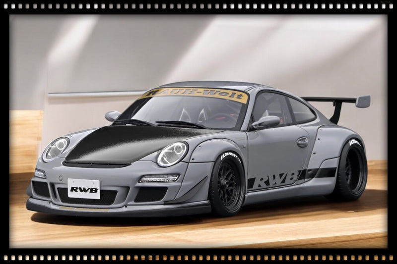 Laad de afbeelding in de Gallery-viewer, Porsche RWB 997 GT3 Grijs/Zwart IGNITION MODEL 1:18
