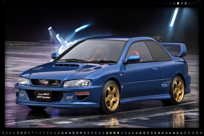 Subaru Impreza WRX Type R Sti Versie V (GC8) Blauw IGNITION MODEL 1:18