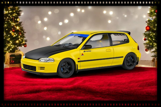 Honda CIVIC (EG6) SPOON VERSION JAUNE CARNAVAL 1991 SOLIDO 1:18