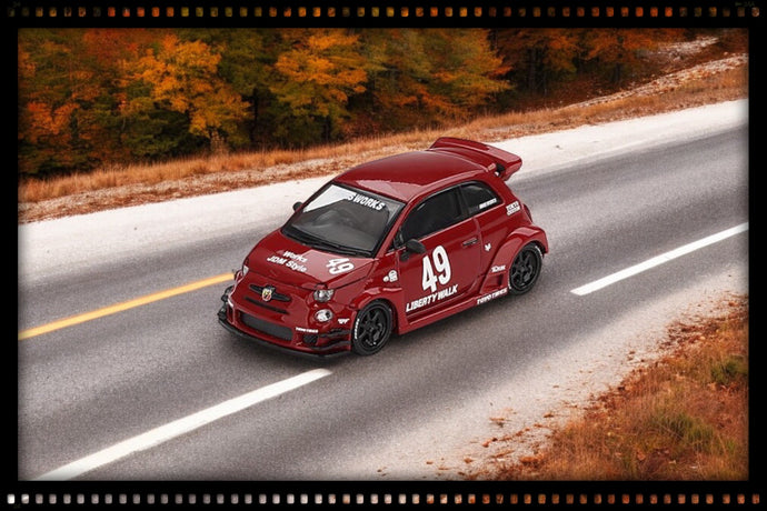 Fiat ABARTH 595 LB-WORKS X ABAS WORKS ROOD 2024 (LHD) MINI GT 1:64