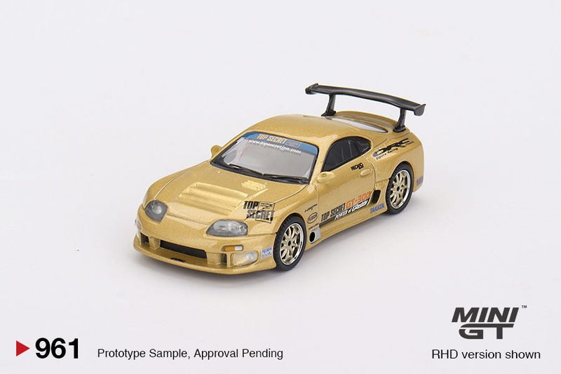 Chargez l&#39;image dans la visionneuse de la galerie, Toyota SUPRA MK4 (A80) TOP SECRET GT-300 TOP SECRET OR 2023 (RHD) MINI GT 1:64
