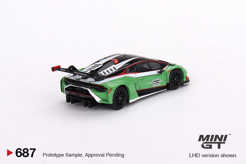 Load image into Gallery viewer, Lamborghini Huracán GT3 EVO2 Presentation (LHD) MINI GT 1:64
