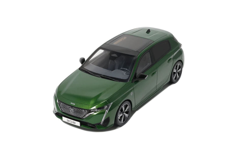 Chargez l&#39;image dans la visionneuse de la galerie, Peugeot 308 GT VERT OLIVE 2022 OTTOmobile 1:18
