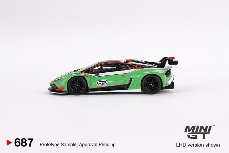 Load image into Gallery viewer, Lamborghini Huracán GT3 EVO2 Presentation (LHD) MINI GT 1:64
