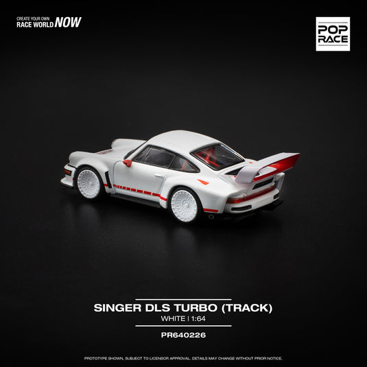 Porsche Singer DLS Turbo (Track) Wit/Rood POP RACE 1:64