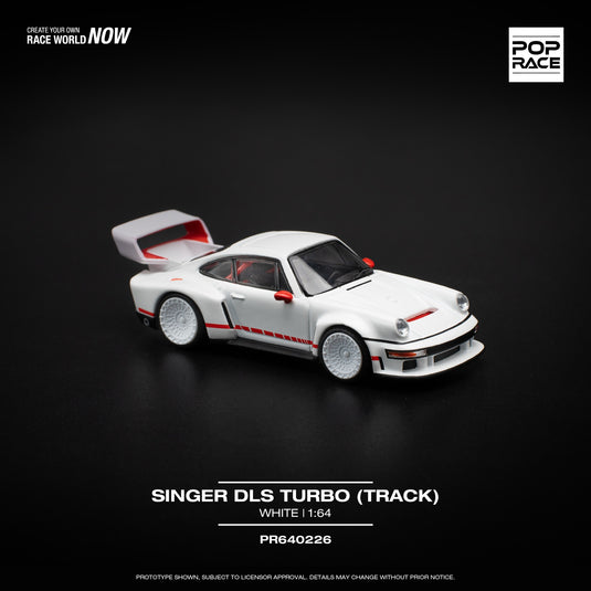 Porsche Singer DLS Turbo (Track) Wit/Rood POP RACE 1:64