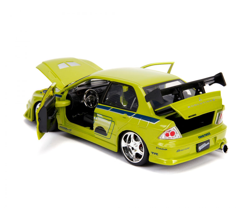 Load image into Gallery viewer, Fast &amp; Furious Mitsubishi Lancer Evo VII Green JADA 1:24
