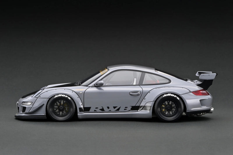 Laad de afbeelding in de Gallery-viewer, Porsche RWB 997 GT3 Grijs/Zwart IGNITION MODEL 1:18
