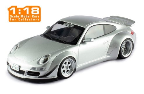 Chargez l&#39;image dans la visionneuse de la galerie, Porsche RWB 997 Argenté IXO 1:18
