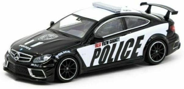 Load image into Gallery viewer, Mercedes-Benz C63 AMG Coupé Black Series Police Car TARMAC WORKS 1:64
