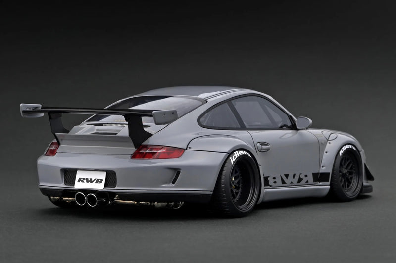 Laad de afbeelding in de Gallery-viewer, Porsche RWB 997 GT3 Grijs/Zwart IGNITION MODEL 1:18
