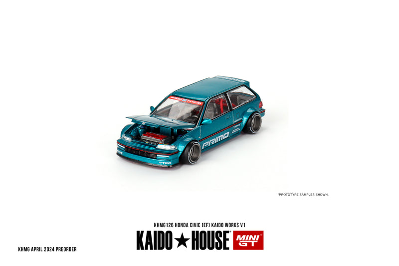 Load image into Gallery viewer, Honda CIVIC (EF) KAIDO WORKS V1 1987 MINI GT 1:64
