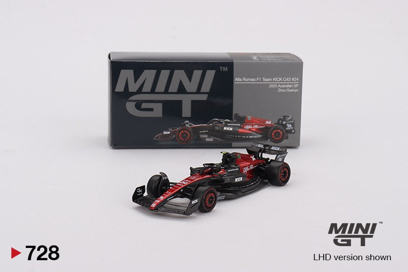 Load image into Gallery viewer, Alfa Romeo C43 #24 Zhou Guanyu 2023 F1 2023 Australian GP (LHD) MINI GT 1:64
