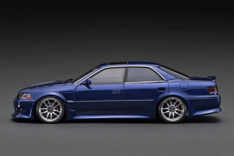 Laad de afbeelding in de Gallery-viewer, Vertex JZX100 Mark II Blauw IGNITION MODEL 1:18
