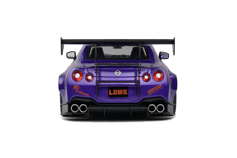 Chargez l&#39;image dans la visionneuse de la galerie, Nissan GT-R (R35) W/ LIBERTY WALK CARROSSERIE 2.0 VIOLET 2022 SOLIDO 1:18
