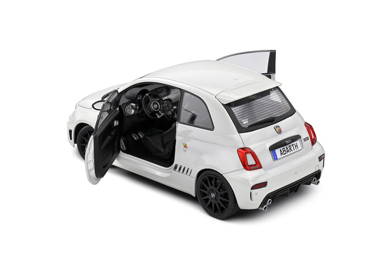 Load image into Gallery viewer, Fiat F595 ABARTH GHIACCIO WHITE 2022 SOLIDO 1:18
