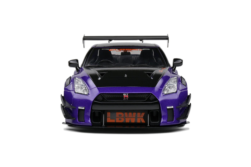 Chargez l&#39;image dans la visionneuse de la galerie, Nissan GT-R (R35) W/ LIBERTY WALK CARROSSERIE 2.0 VIOLET 2022 SOLIDO 1:18
