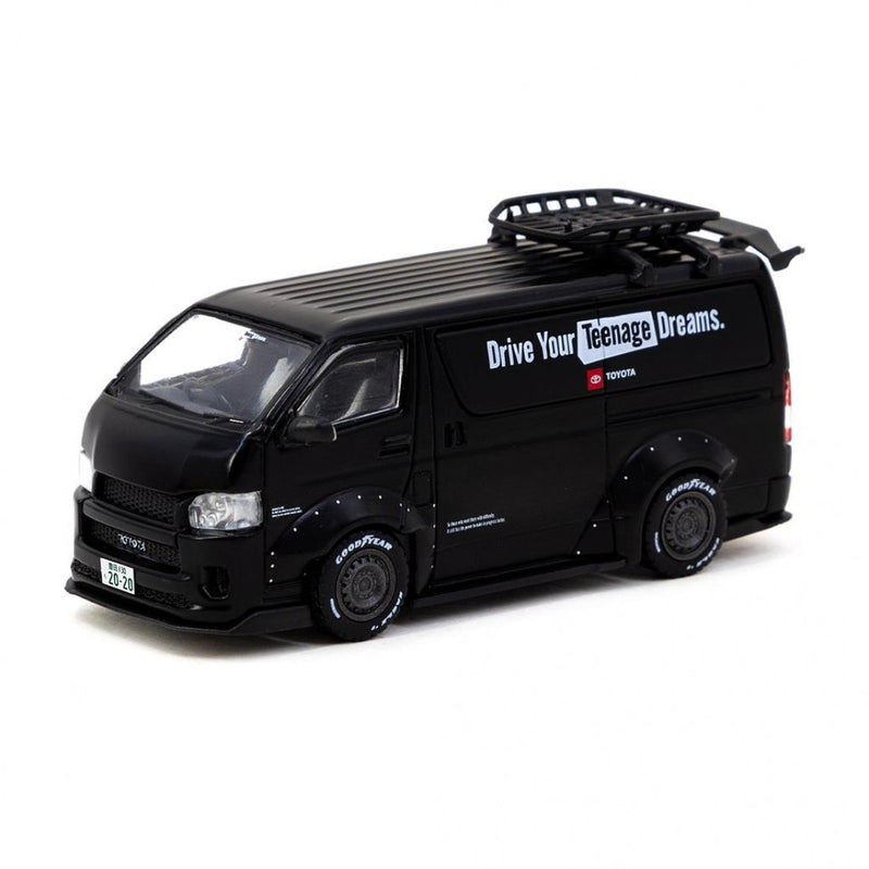 Load image into Gallery viewer, Toyota Hiace Widebody Black TARMAC WORKS 1:64
