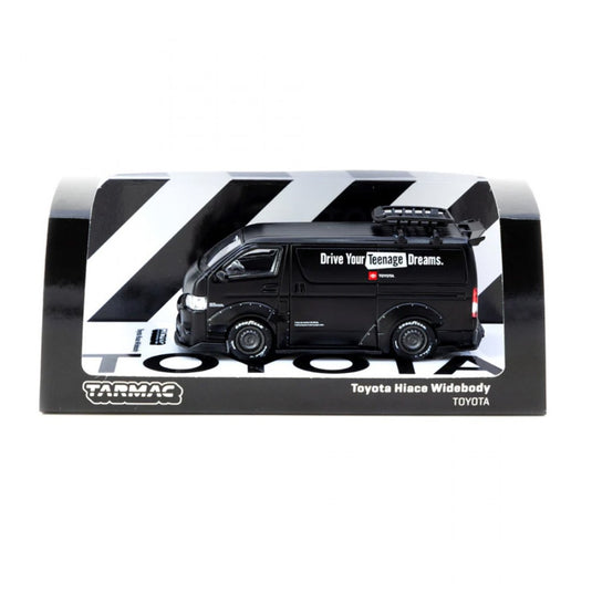 Toyota Hiace Widebody Black TARMAC WORKS 1:64