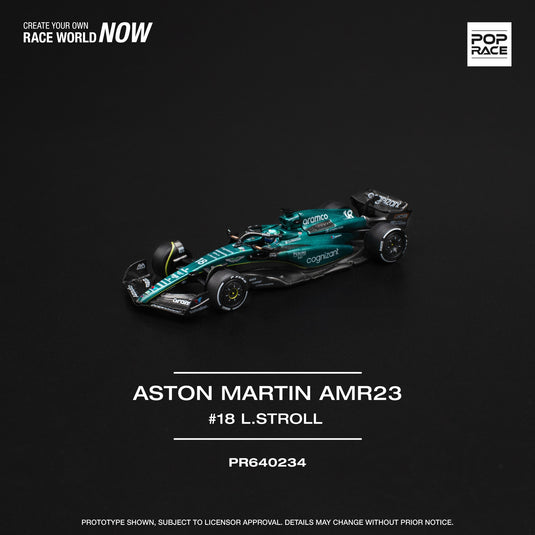 Aston Martin AMR23 #18 Lance Stroll Groen/Zwart POP RACE 1:64