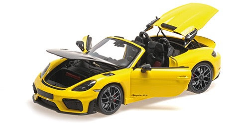 Chargez l&#39;image dans la visionneuse de la galerie, Porsche SPYDER RS 2024 JAUNE AVEC PACK WEISSACH MINICHAMPS 1:18
