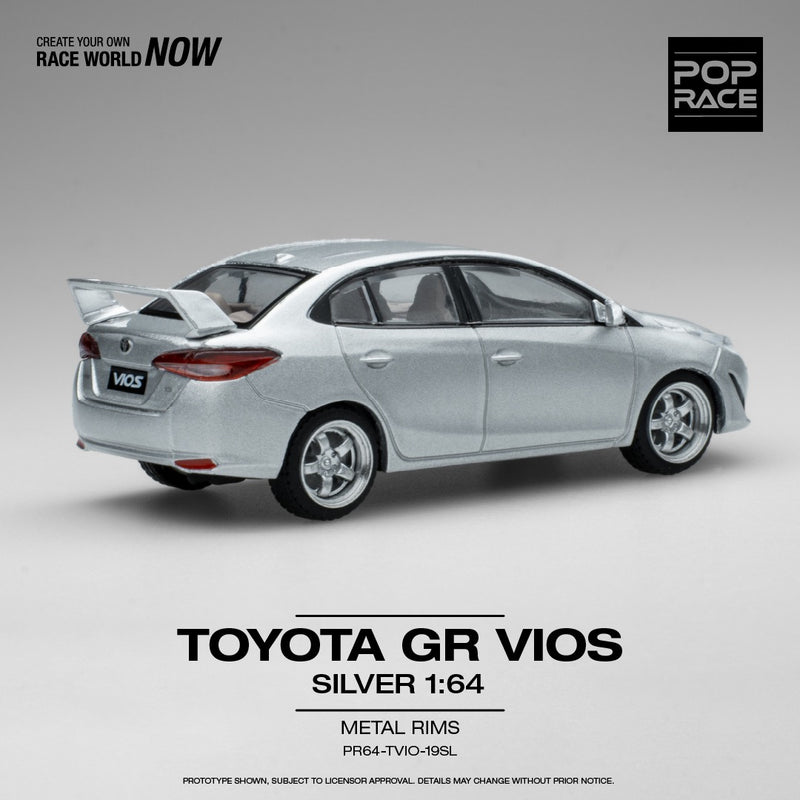 Load image into Gallery viewer, Toyota GR VIOS Silver POP RACE 1:64
