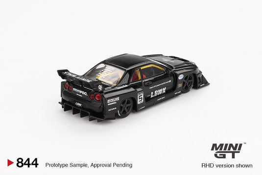 Nissan LB-ER34 SUPER SILHOUETTE SKYLINE NOIR 2024 (RHD) MINI GT 1:64