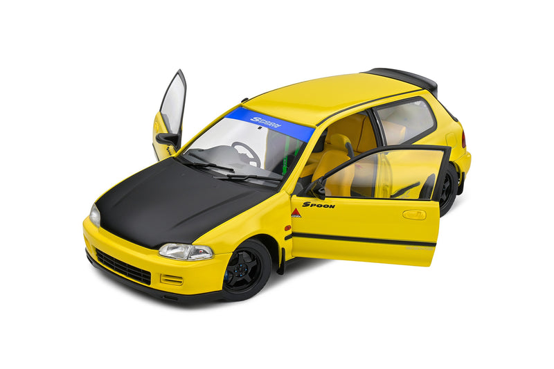 Chargez l&#39;image dans la visionneuse de la galerie, Honda CIVIC (EG6) SPOON VERSION JAUNE CARNAVAL 1991 SOLIDO 1:18
