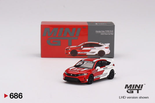 Honda Civic TYPE R 2023 Pace Car (LHD) MINI GT 1:64