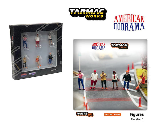 Car Meet 1 Figures TARMAC WORKS 1:64