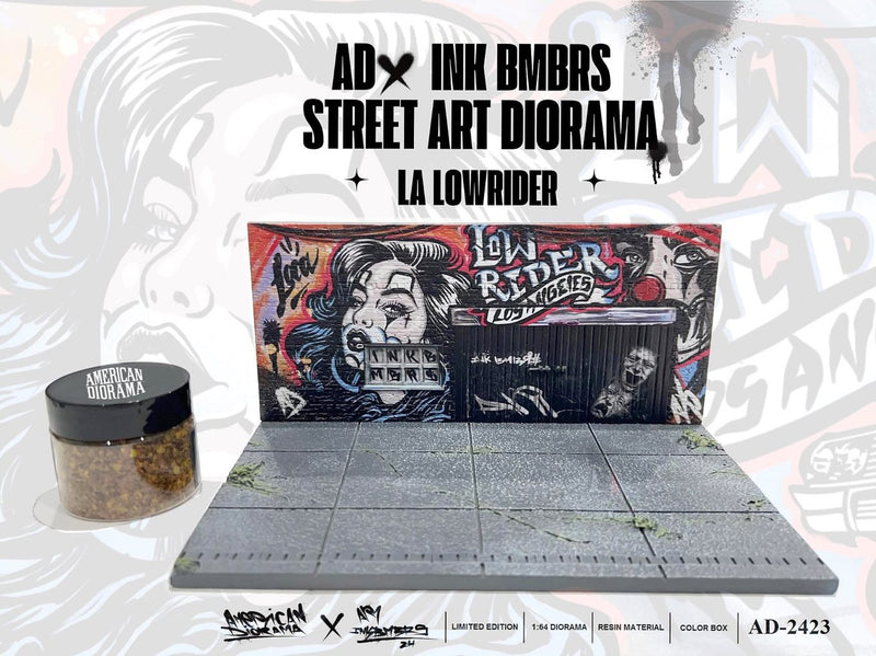 Laad de afbeelding in de Gallery-viewer, Diorama STREET ART LA GRAFFITI 2024 (Auto&#39;s en figuren niet inbegrepen) MINI GT 1:64
