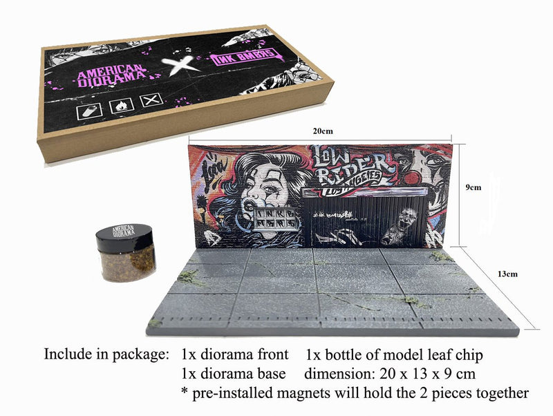 Laad de afbeelding in de Gallery-viewer, Diorama STREET ART LA GRAFFITI 2024 (Auto&#39;s en figuren niet inbegrepen) MINI GT 1:64
