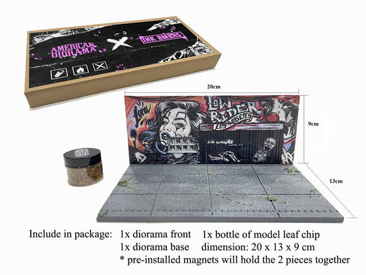 Diorama STREET ART LA GRAFFITI 2024 (Auto's en figuren niet inbegrepen) MINI GT 1:64