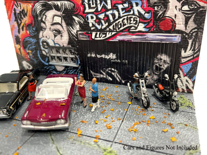 Laad de afbeelding in de Gallery-viewer, Diorama STREET ART LA GRAFFITI 2024 (Auto&#39;s en figuren niet inbegrepen) MINI GT 1:64
