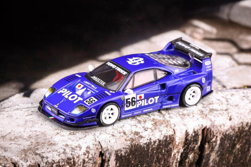 Laad de afbeelding in de Gallery-viewer, Ferrari LBWK F40 Tokyo Auto Salon 2024 Blauw INNO64 Models 1:64
