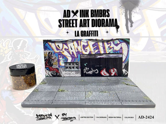 Diorama STREET ART LA LOWRIDER 2024 (Auto's en figuren niet inbegrepen) MINI GT 1:64