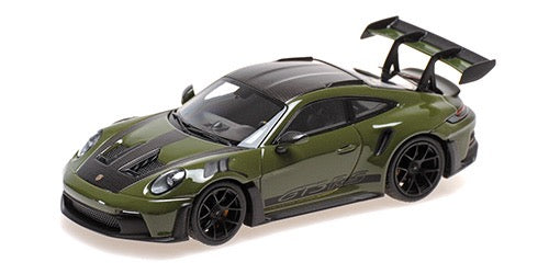 Chargez l&#39;image dans la visionneuse de la galerie, Porsche 911 (992) GT3RS 2024 OLIVE OTAN AVEC ROUES NOIRES MINICHAMPS 1:43
