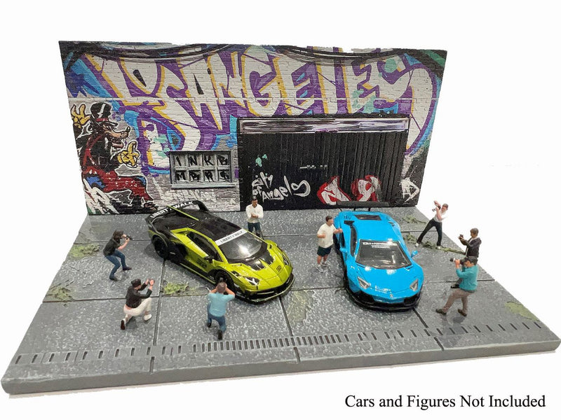 Laad de afbeelding in de Gallery-viewer, Diorama STREET ART LA LOWRIDER 2024 (Auto&#39;s en figuren niet inbegrepen) MINI GT 1:64
