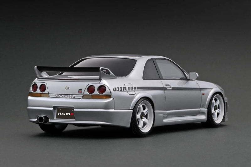 Laad de afbeelding in de Gallery-viewer, Nissan Nismo 400R (BCNR33) Zilver IGNITION MODEL 1:18
