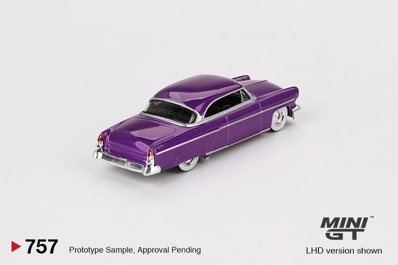 Load image into Gallery viewer, Lincoln CAPRI HOT ROD PURPLE METALLIC 1954 (LHD) MINI GT 1:64
