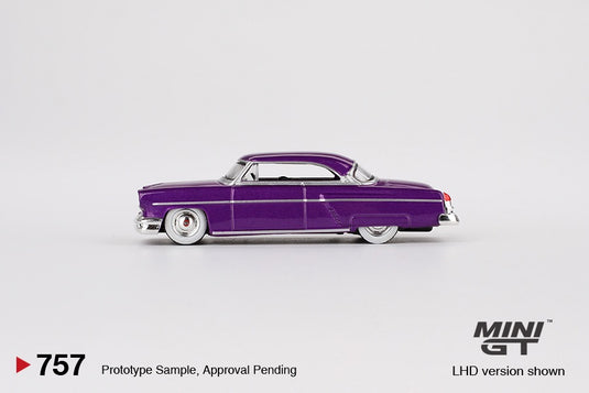 Lincoln CAPRI HOT ROD PURPLE METALLIC 1954 (LHD) MINI GT 1:64