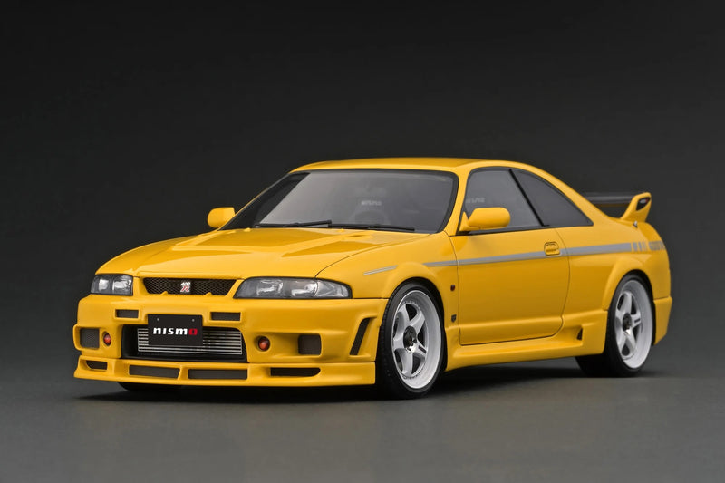 Laad de afbeelding in de Gallery-viewer, Nissan Nismo 400R (BCNR33) Geel IGNITION MODEL 1:18
