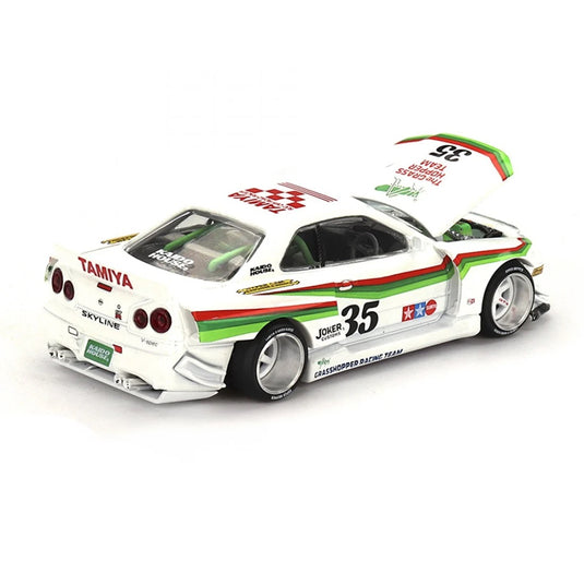 Nissan SKYLINE GT-R (R34) X TAMIYA "THE GRASSHOPPER" V1 1999 MINI GT 1:64