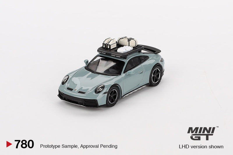 Load image into Gallery viewer, Porsche 911 (992) DAKAR SHADE GREEN METALLIC 2024 (LHD) MINI GT 1:64
