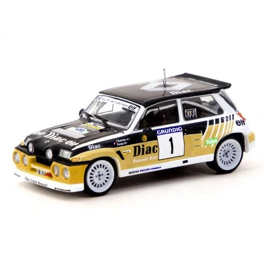 Laad de afbeelding in de Gallery-viewer, Renault 5 Maxi Turbo #1 François Chatriot / Michel PérinRally du Var 1986 TARMAC WORKS 1:64
